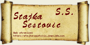 Stajka Šestović vizit kartica